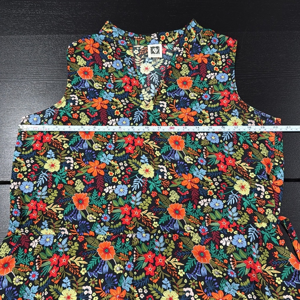 Anne Klein Floral Sleeveless Dress - 10 - Picture 8 of 9